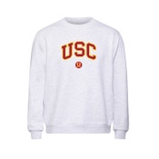 USC Trojans Men's lululemon Gray Steady State Fleece Crew Neck Sweatshirt